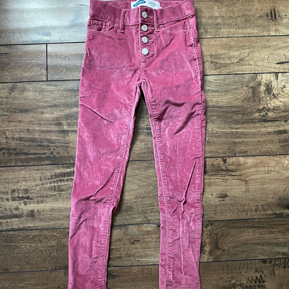 Old Navy Pink Corduroy Girls' Button-Front Jeans